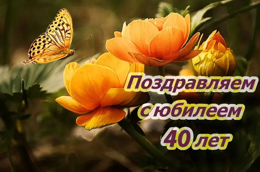 Открытка С юбилеем 40 лет - Поздравляем с юбилеем! 40 лет | Красивая открытка #6