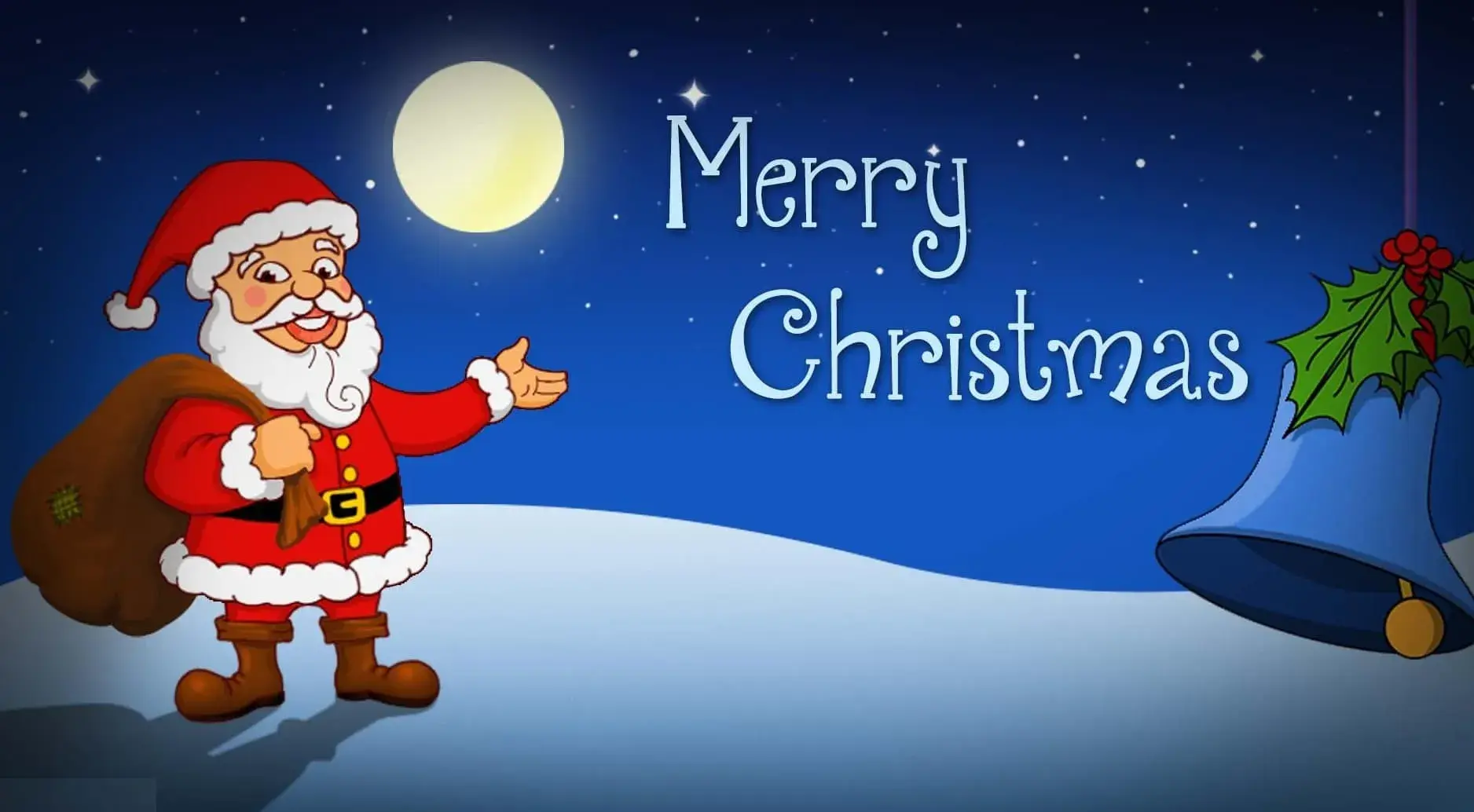 Открытка Merry Christmas - Санта Клаус: Счастливого Рождества! | Красивая открытка #19