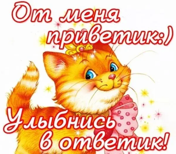 Открытка От меня - Открытка с милым котенком | Красивая открытка #7