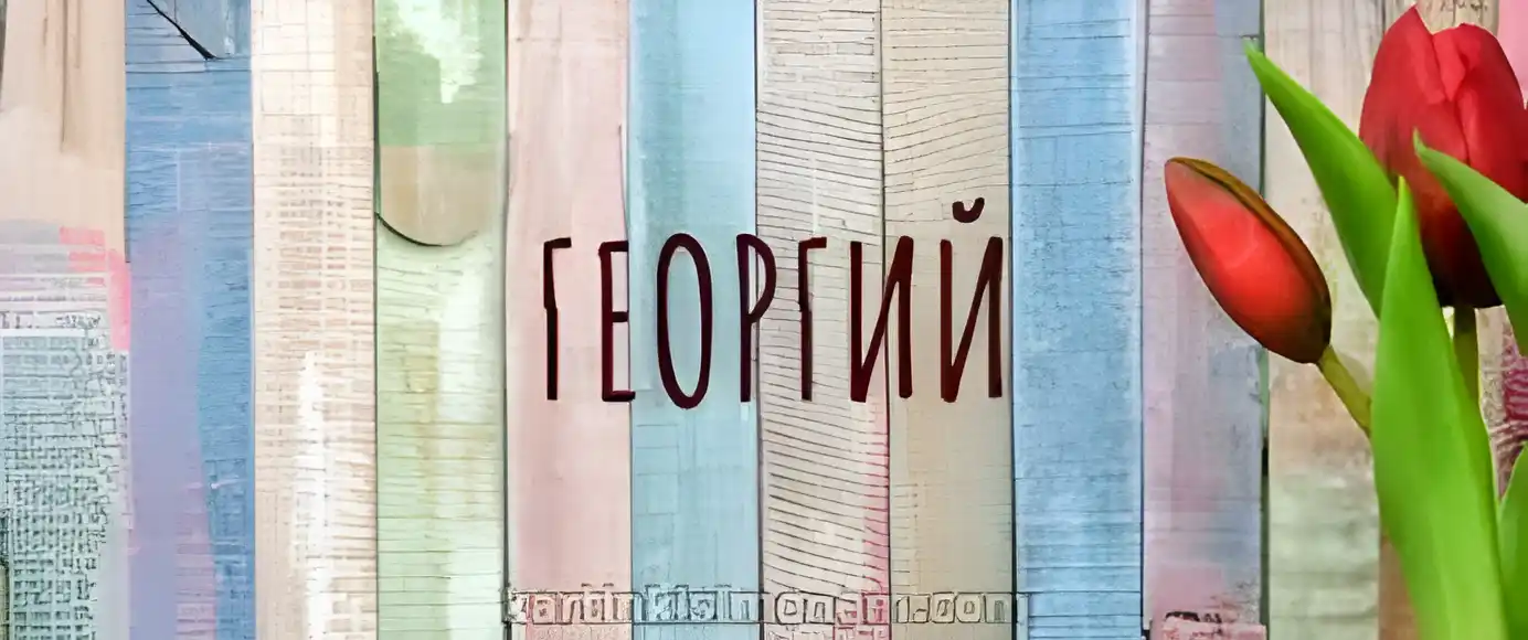 Открытка открытки с именем Георгий  - Открытка с тюльпанами и надписью «Георгий» | Красивая открытка #81