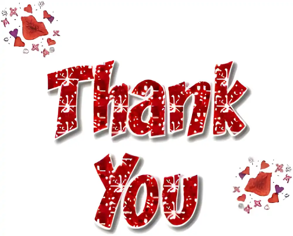 Открытка Благодарность - Открытка "Thank You" с сердечками и звездочками | Красивая открытка #190