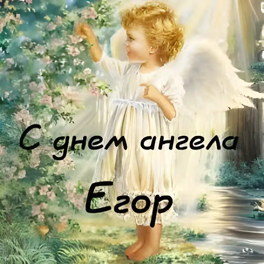 Открытка открытки с именем Егор - Открытка с ангелом: нежная красота и поздравления | Красивая открытка #204