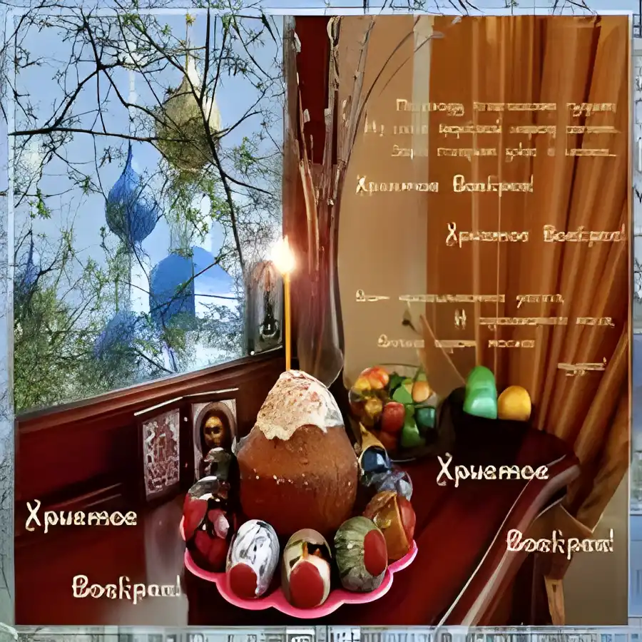 Открытка открытки на пасху  - Краски Пасхи: кулич, пасхальные яйца, пасхальная открытка | Красивая открытка #117