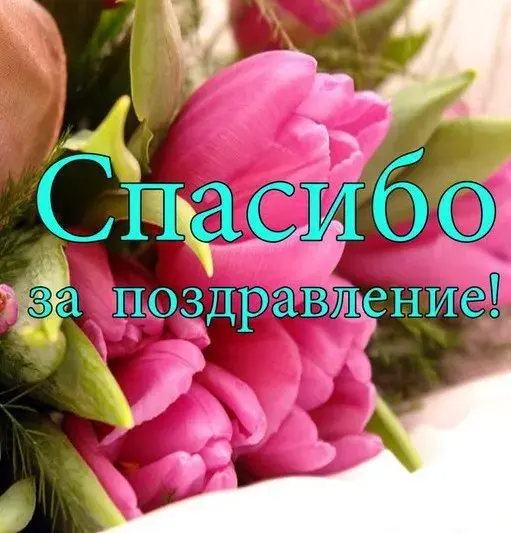 Открытка Спасибо - Розовые тюльпаны: открытка с цветами | Красивая открытка #71