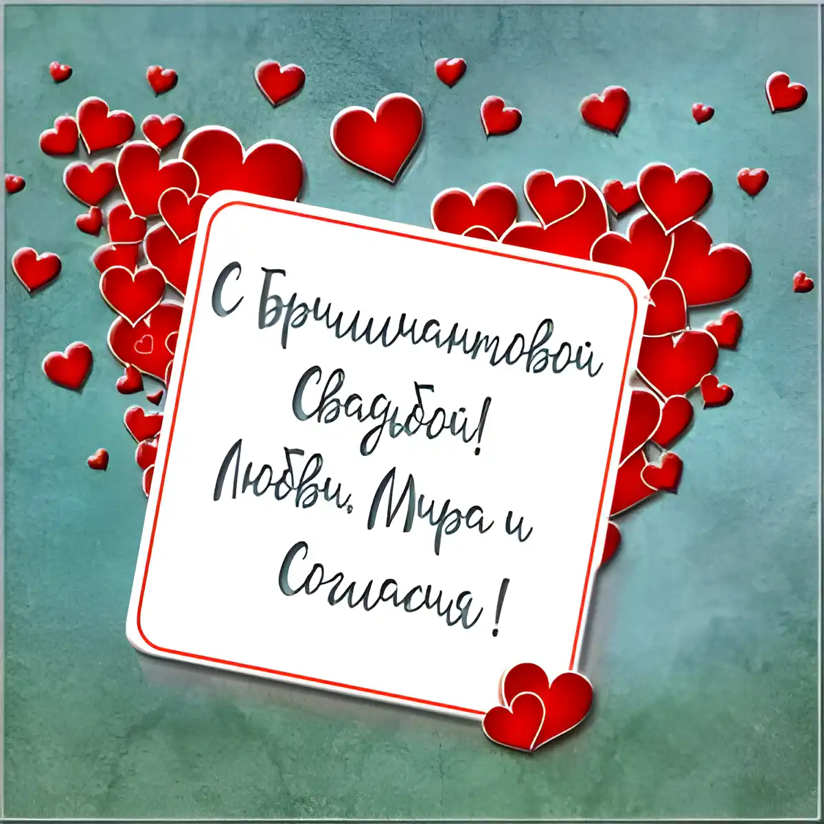 Открытка 60 - бриллиантовая свадьба - Поздравления с днем свадьбы. Открытка с любовью | Красивая открытка #9