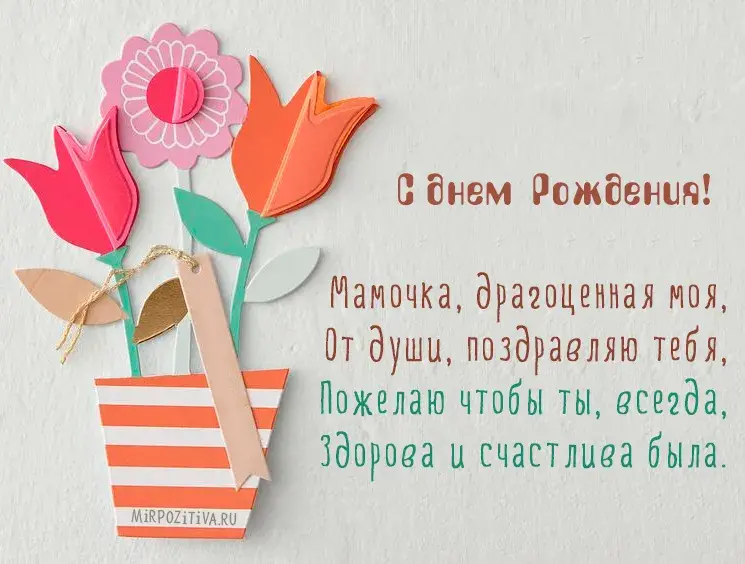 Открытка с днём рождения мама - С Днём рождения! Мамочка, дорогая! | Красивая открытка #51