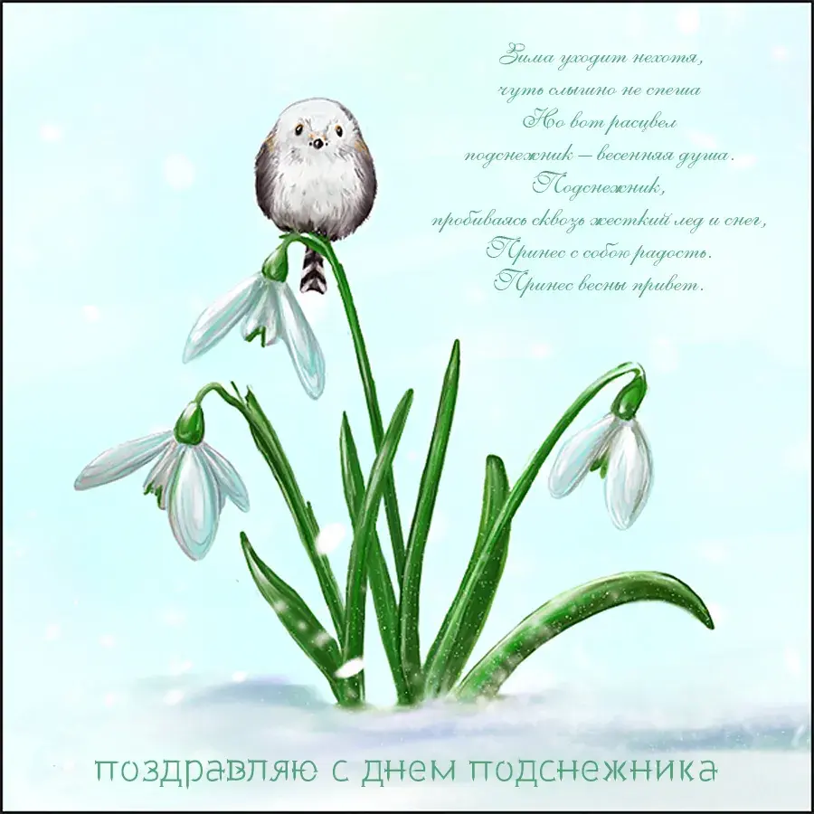 Открытка День подснежника - Поздравления с Днем Подснежника: Весенняя открытка | Красивая открытка #35