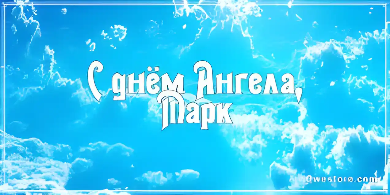 Открытка Открытки с именем Максим  - Открытка с надписью "С днем Ангела" на голубом фоне | Красивая открытка #165