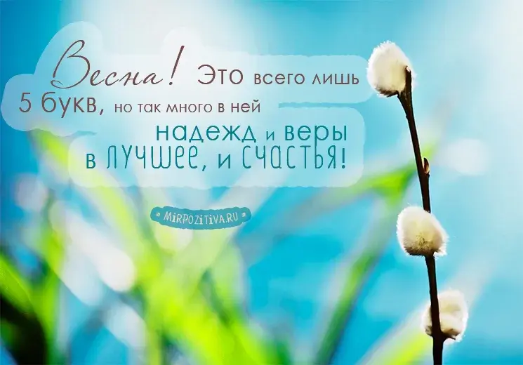 Открытка Высказывания, мысли - Открытка "Весна": Нежность и красота природы | Красивая открытка #71