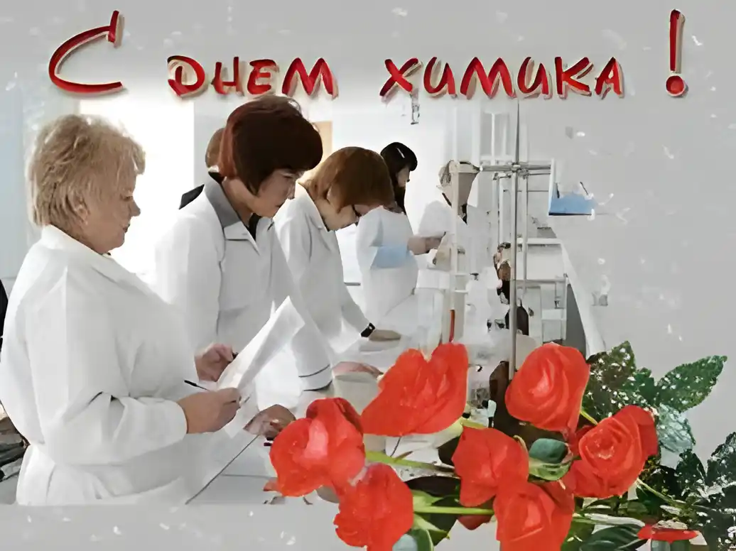 Открытка Открытки с днем химика - Ученые в лаборатории: поздравительная открытка | Красивая открытка #15