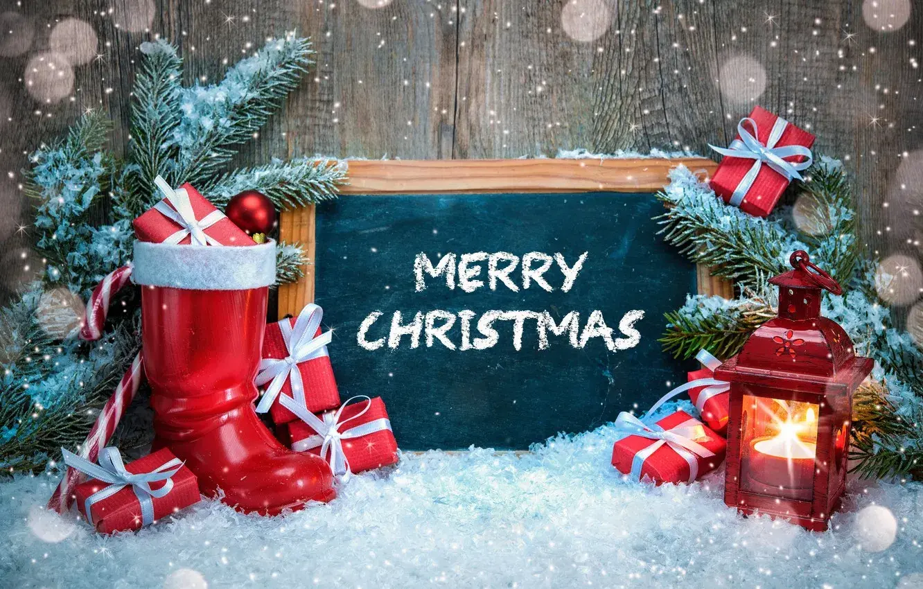 Открытка Merry Christmas - Мерри Крисмас: Праздничные открытки с Новым Годом | Красивая открытка #46