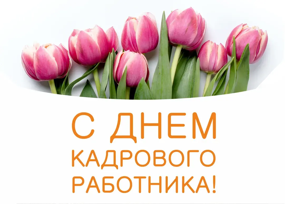Открытка День кадровика - Открытка: С Днем работника! Букет розовых тюльпанов. | Красивая открытка #54