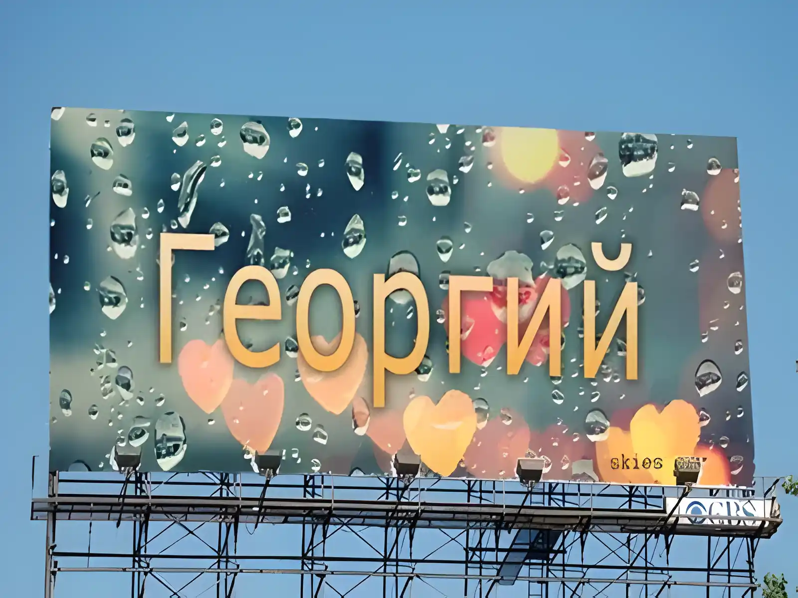 Открытка открытки с именем Георгий  - Открытка с сердечками и надписью "Георгий" | Красивая открытка #204